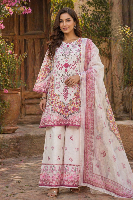 Blush Petal Grace Lawn Suit – 3 Piece