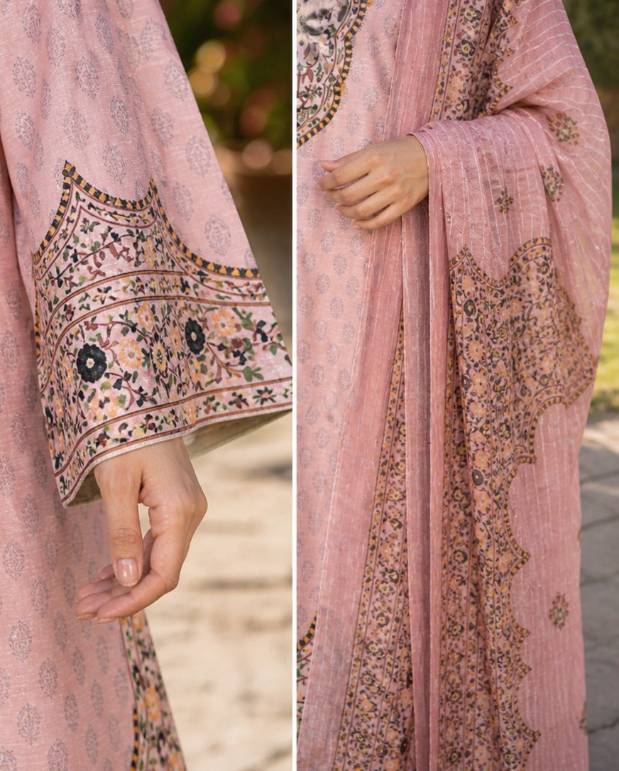 Blush Garden Elegance 3-Piece Lawn Suit