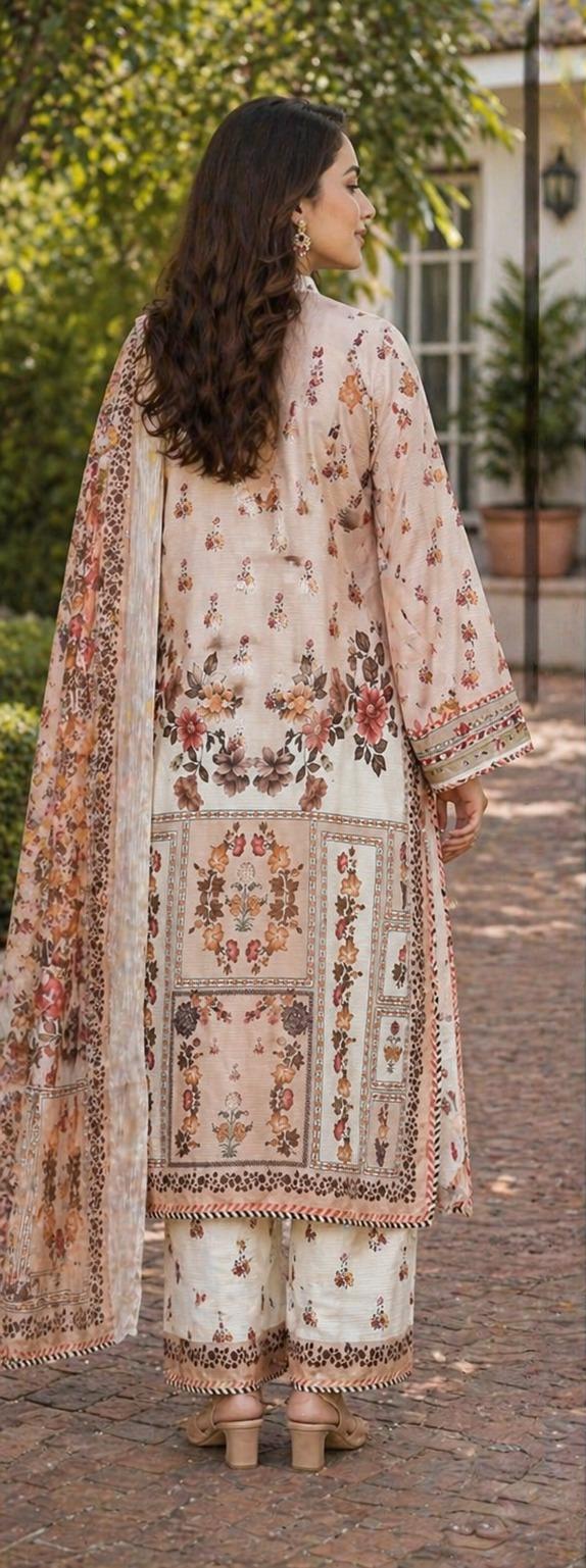 Autumn Muse Printed Lawn Suit – 3 Piece