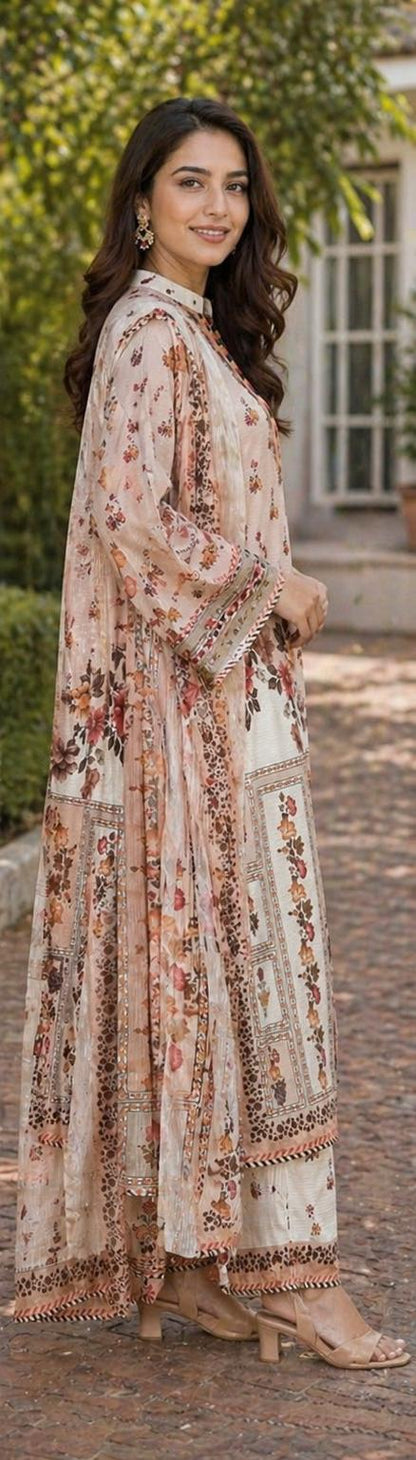Autumn Muse Printed Lawn Suit – 3 Piece