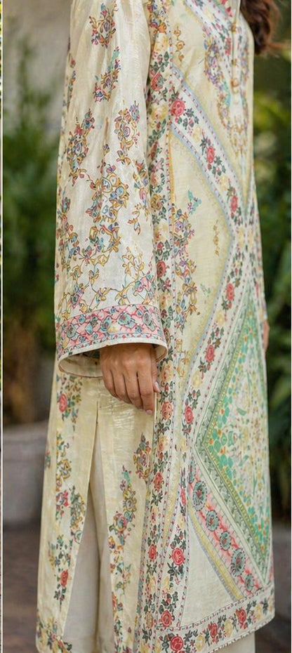 Pastel Garden Elegance 3-Piece Lawn Suit