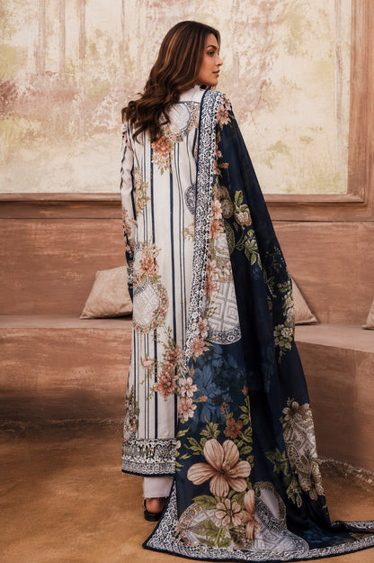 Ivory Blossom Elegance Printed Lawn Suit – 3 Piece